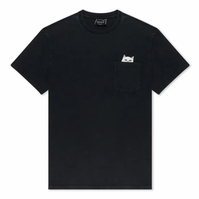 Ripndip Lord Nermal Pocket Tee Black Mineral Wash Lord Nermal Tees