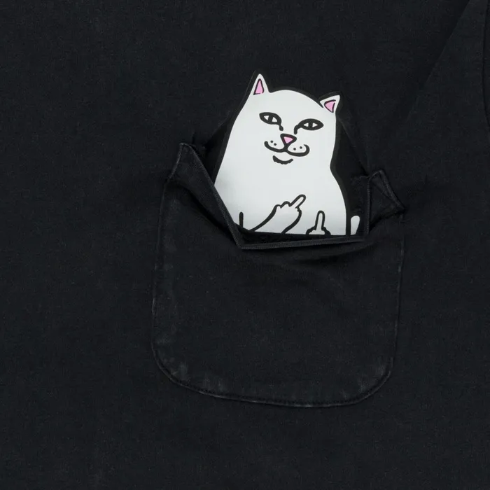 Ripndip Lord Nermal Pocket Tee Black Mineral Wash Lord Nermal Tees