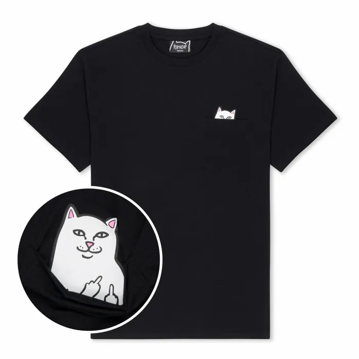 Ripndip Lord Nermal SS Pocket Tee Black Lord Nermal Tees