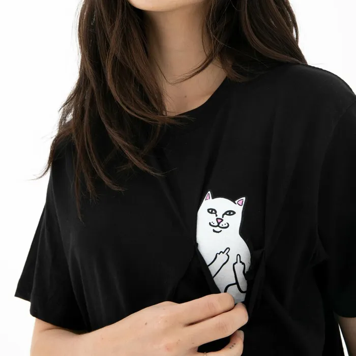 Ripndip Lord Nermal SS Pocket Tee Black Lord Nermal Tees Ripndip Lord Nermal SS Pocket Tee Black Lord Nermal Tees