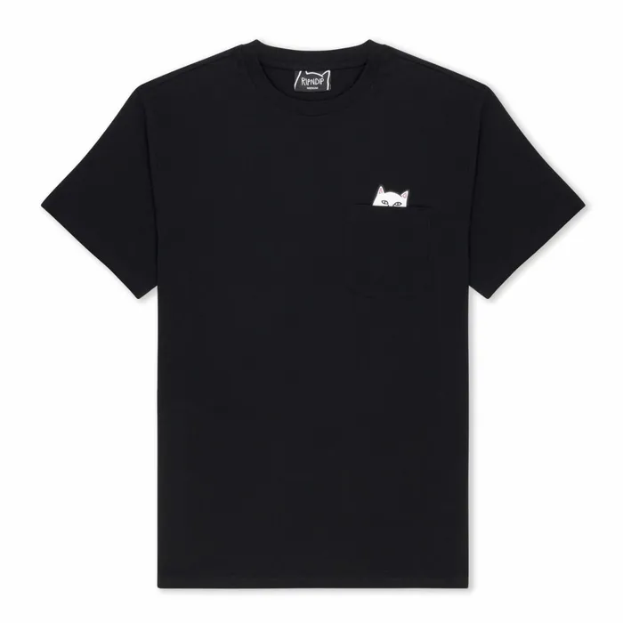 Ripndip Lord Nermal SS Pocket Tee Black Lord Nermal Tees Ripndip Lord Nermal SS Pocket Tee Black Lord Nermal Tees