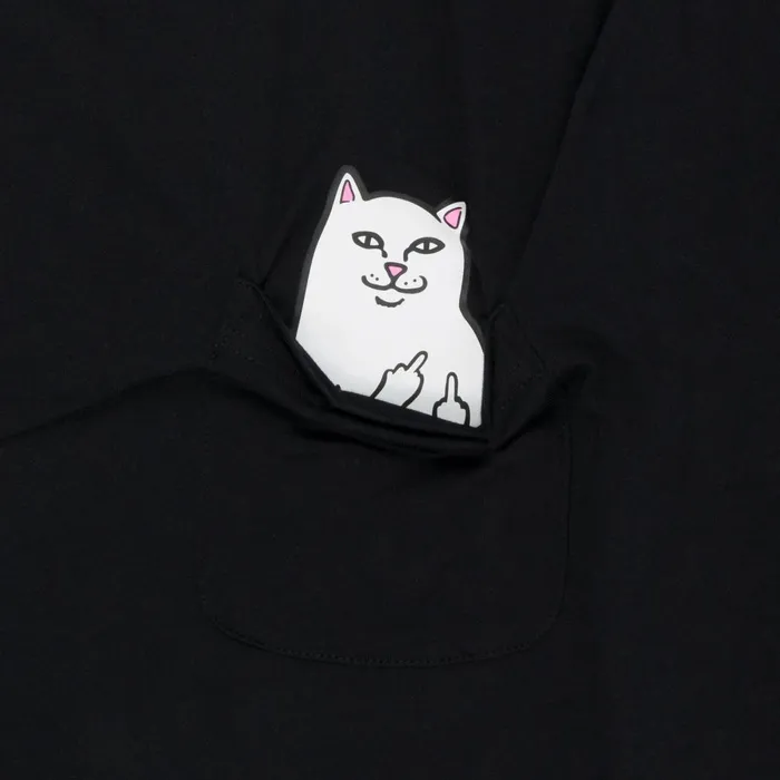 Ripndip Lord Nermal SS Pocket Tee Black Lord Nermal Tees Ripndip Lord Nermal SS Pocket Tee Black Lord Nermal Tees