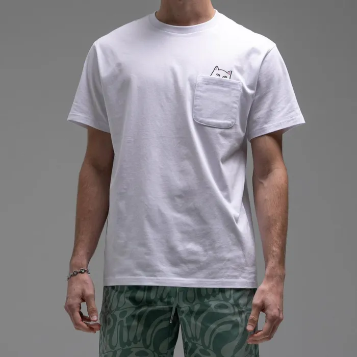Ripndip Lord Nermal SS Pocket Tee White Lord Nermal Tees