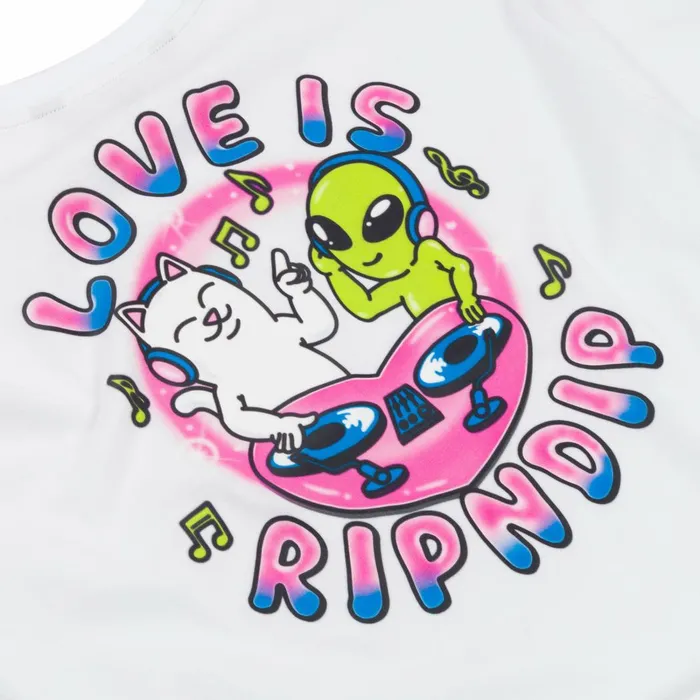 Ripndip Love Is Ripndip Cropped Long Sleeve White Womens