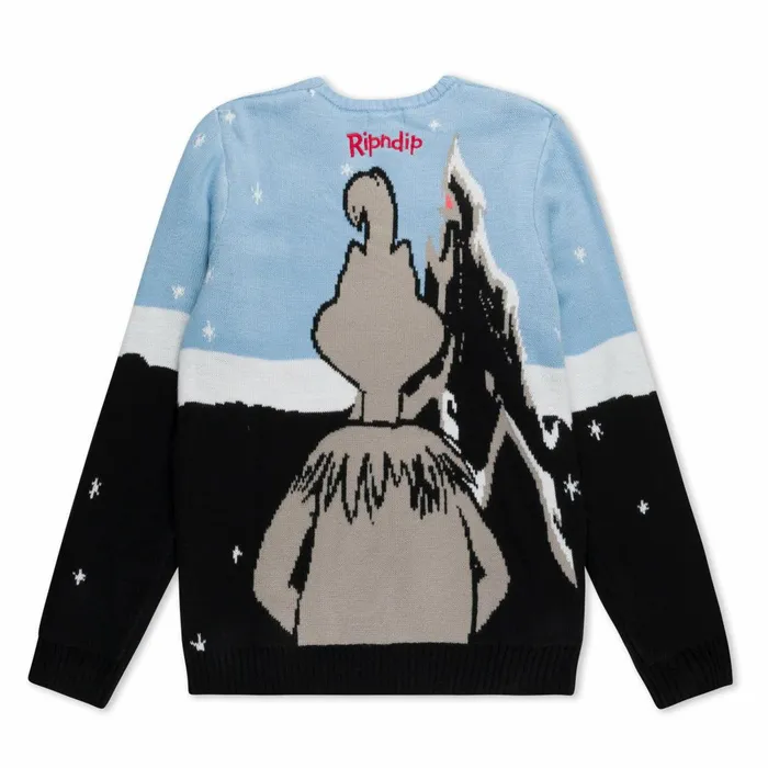Ripndip Nunch Flippy Knitty Sweater Black Knits Sweaters Ripndip Nunch Flippy Knitty Sweater Black Knits Sweaters