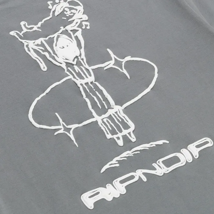 Ripndip Saturn Cropped Baby Tee Charcoal Short Sleeve Tees Ripndip Saturn Cropped Baby Tee Charcoal Short Sleeve Tees