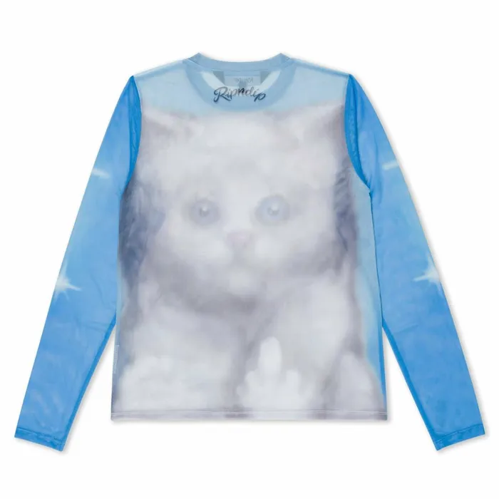 Ripndip Sprinkles Long Sleeve Mesh Top Light Blue Womens Ripndip Sprinkles Long Sleeve Mesh Top Light Blue Womens
