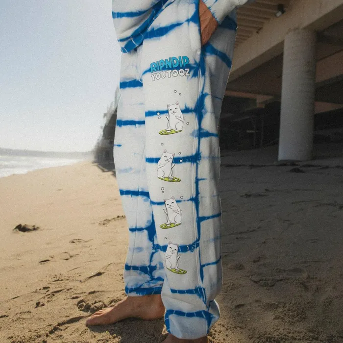 Ripndip YouTooz Surfer Sweatpant Blue Stripe Dye Pants Ripndip YouTooz Surfer Sweatpant Blue Stripe Dye Pants