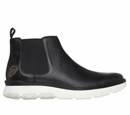 Rolling Stones Casual Glide Cell 8211 The Rambler Black Men SKECHERS SlipOn