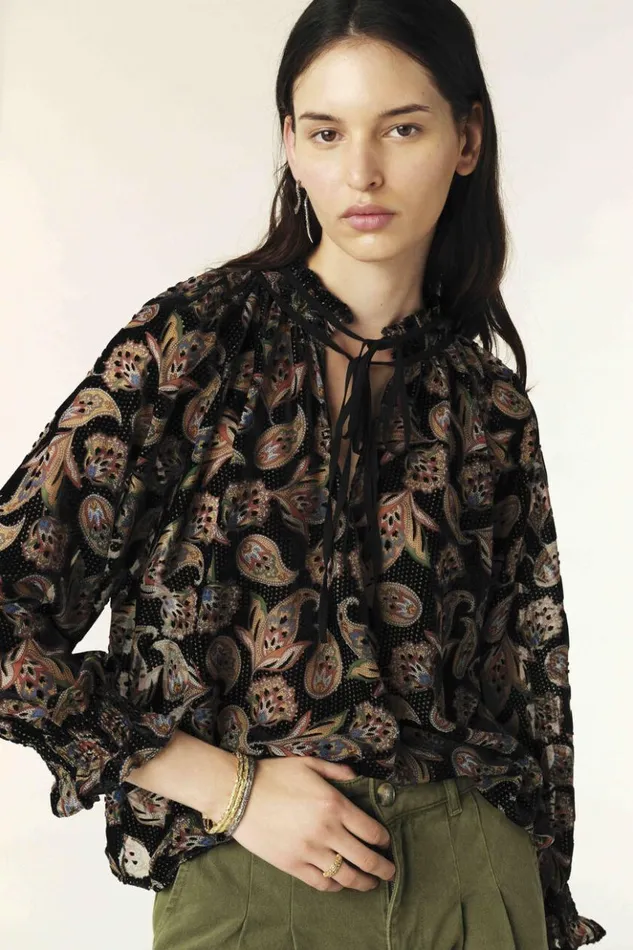 RuizFrilly Sleeve Blouse Clothing Baandsh Tops and Shirts