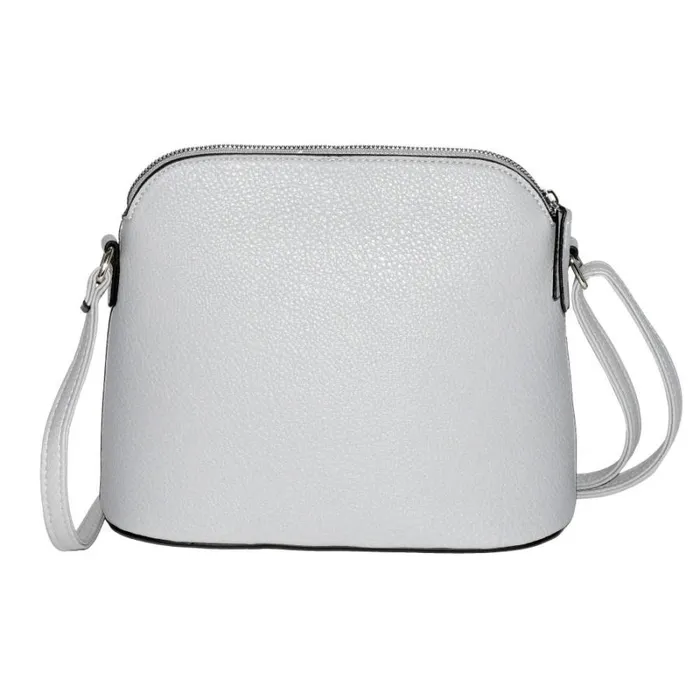 RWandCO Bags Nicci Crossbody Bag With Front Flap Light Grey 8211 Women RWandCO Bags Nicci Crossbody Bag With Front Flap Light Grey 8211 Women