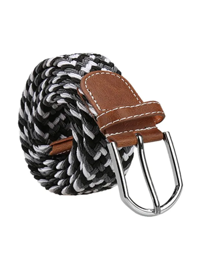 RWandCO Belts and Suspenders Unique Bargains Unisex Canvas Elastic Fabric Woven Stretch Braided Belt Black Gray 8211 Men RWandCO Belts and Suspenders Unique Bargains Unisex Canvas Elastic Fabric Woven Stretch Braided Belt Black Gray 8211 Men