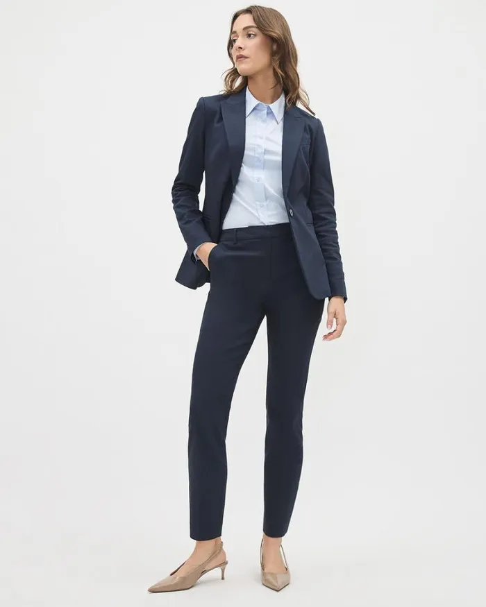 RWandCO Blazers Limitless OneButton Fitted Blazer Night Sky 8211 Women