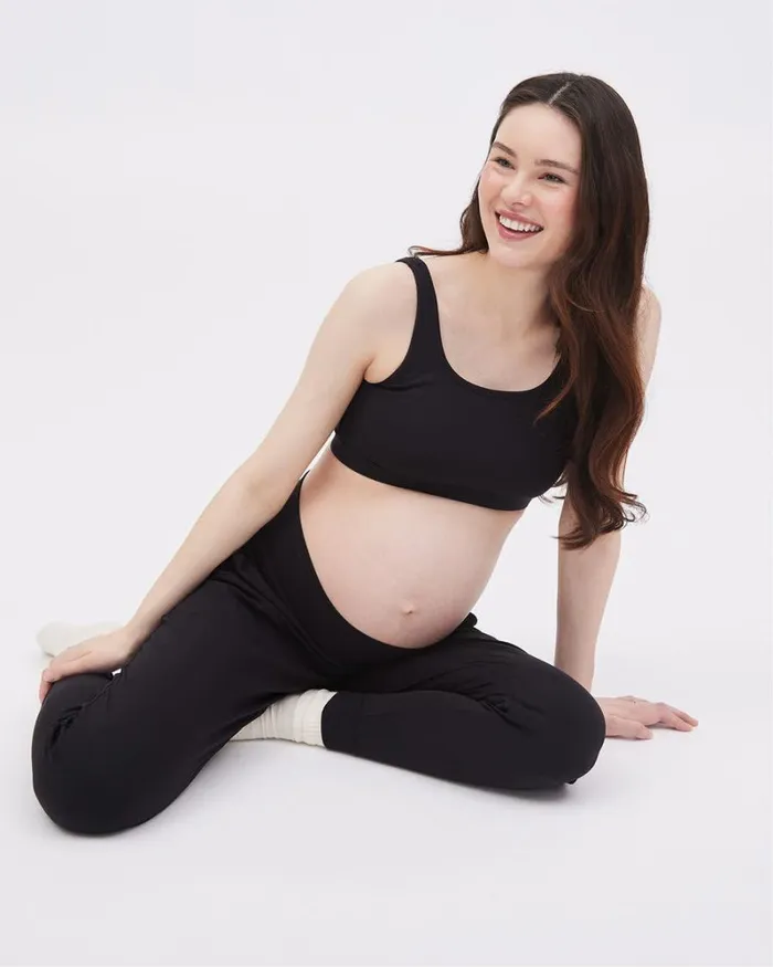 RWandCO Bottoms The Everyday Jogger 8211 Thyme Maternity Black 8211 Women RWandCO Bottoms The Everyday Jogger 8211 Thyme Maternity Black 8211 Women