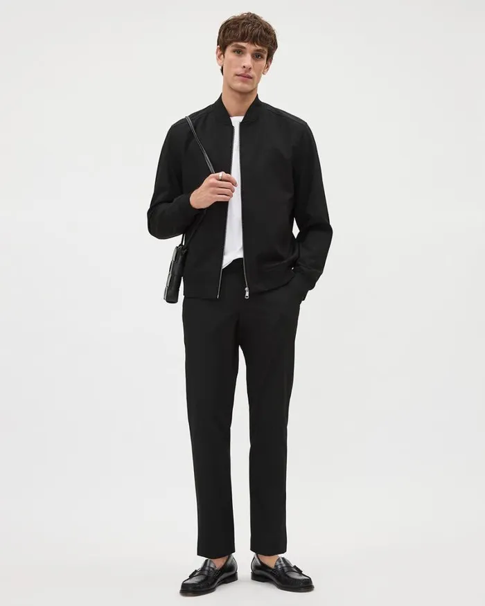 RWandCO Coats and Jackets Black City Bomber Jacket Black 8211 Men