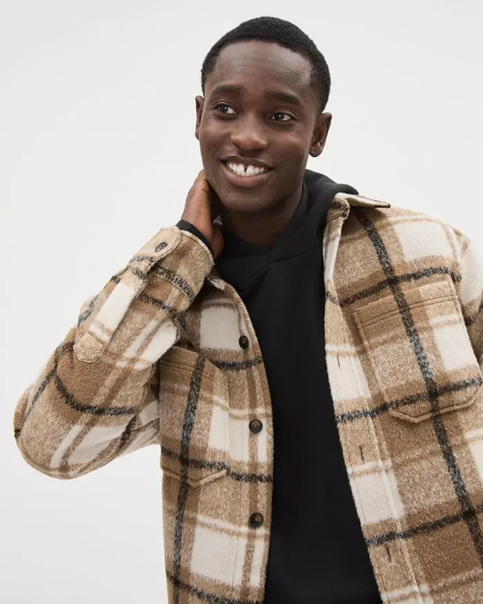 RWandCO Coats and Jackets LongSleeve Plaid Overshirt Zaatar 8211 Men RWandCO Coats and Jackets LongSleeve Plaid Overshirt Zaatar 8211 Men