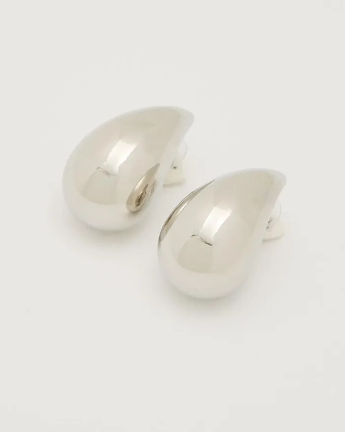 RWandCO Earrings Bold Teardrop Earrings Silver 8211 Women