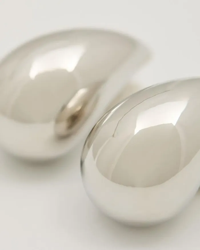 RWandCO Earrings Bold Teardrop Earrings Silver 8211 Women RWandCO Earrings Bold Teardrop Earrings Silver 8211 Women