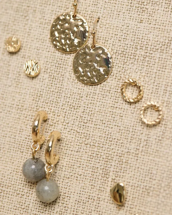 RWandCO Earrings Hoops And Stud Earrings 8211 6 Pairs Gold 8211 Women RWandCO Earrings Hoops And Stud Earrings 8211 6 Pairs Gold 8211 Women
