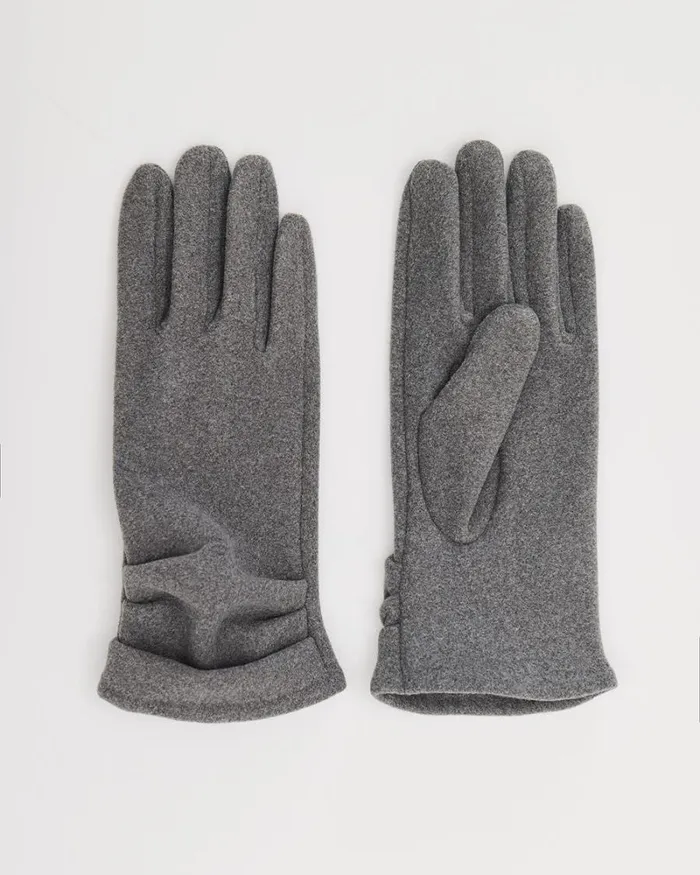 RWandCO Hats Gloves and Scarves Knit Gloves Med Grey Mix 8212 8211 Women