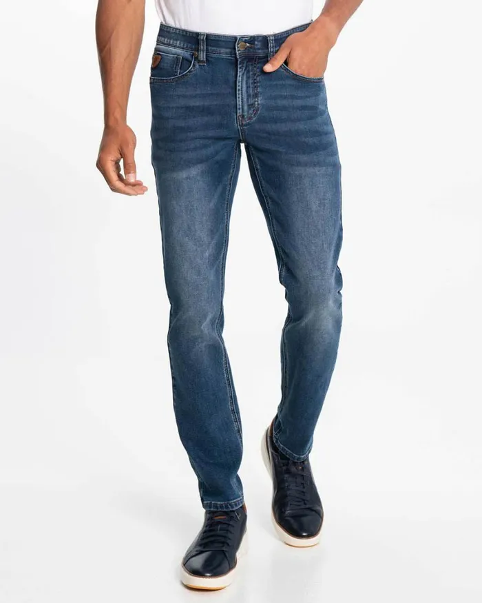 RWandCO Jeans LOIS 8211 Peter Slim Blue Wash Jeans Medium Blue 8211 Men