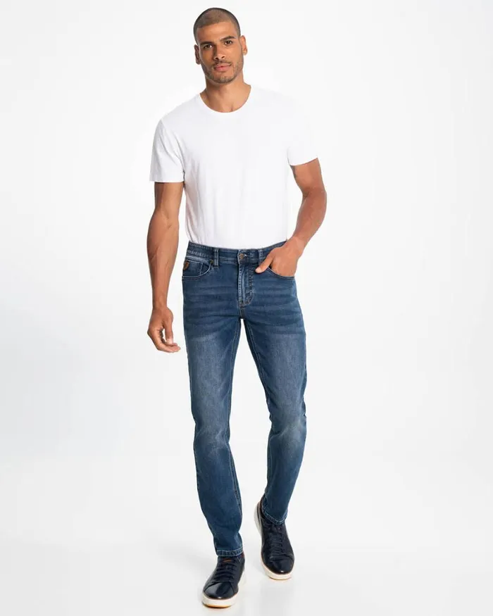 RWandCO Jeans LOIS 8211 Peter Slim Blue Wash Jeans Medium Blue 8211 Men