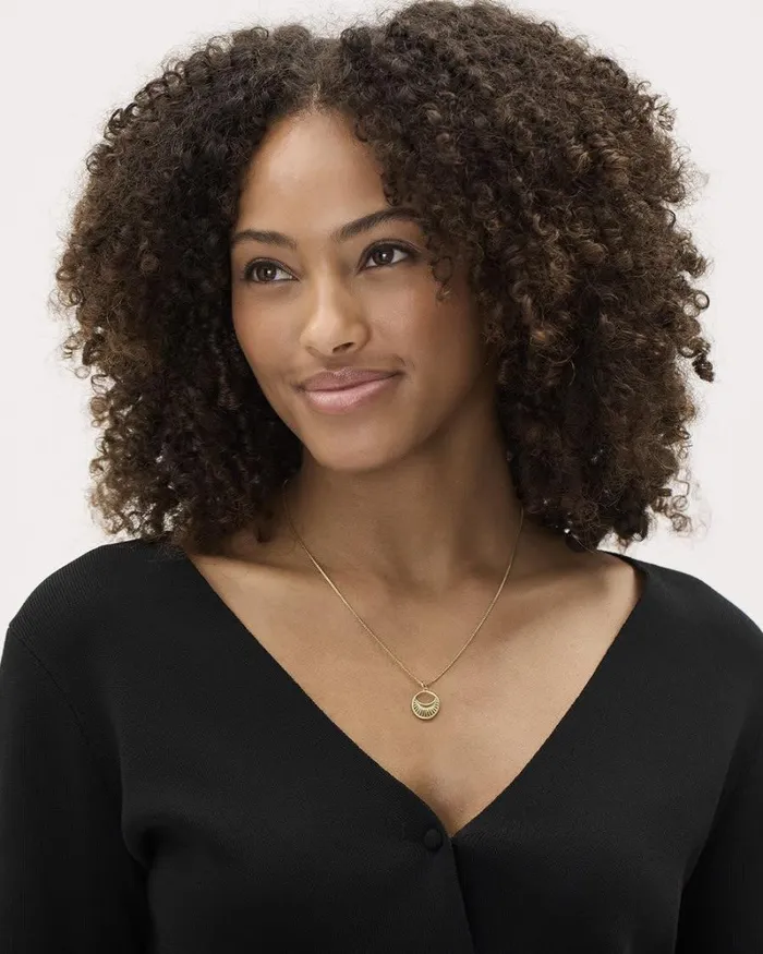 RWandCO Jewelry Delicate Chain With HalfMoon Pendant Gold 8211 Women