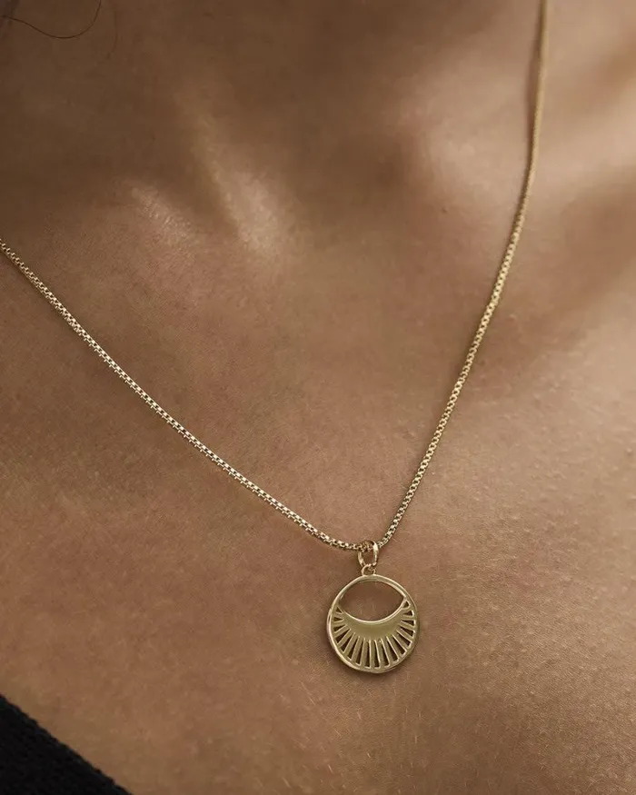 RWandCO Jewelry Delicate Chain With HalfMoon Pendant Gold 8211 Women RWandCO Jewelry Delicate Chain With HalfMoon Pendant Gold 8211 Women