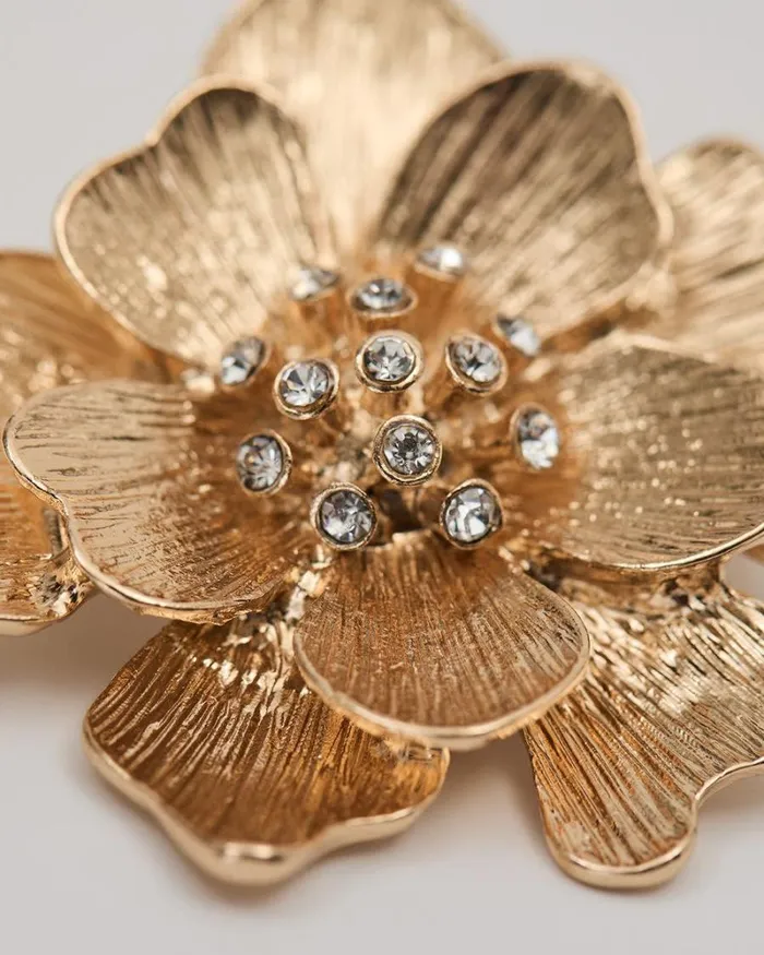 RWandCO Jewelry Floral Broach Gold 8211 Women RWandCO Jewelry Floral Broach Gold 8211 Women