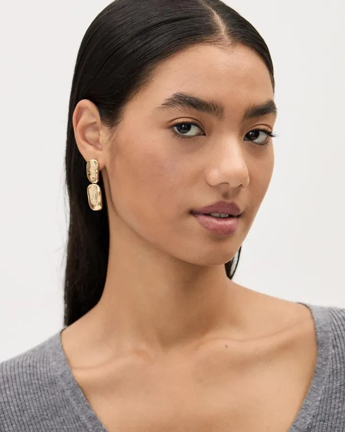RWandCO Jewelry Statement Golden Pendant Earrings Gold 8211 Women