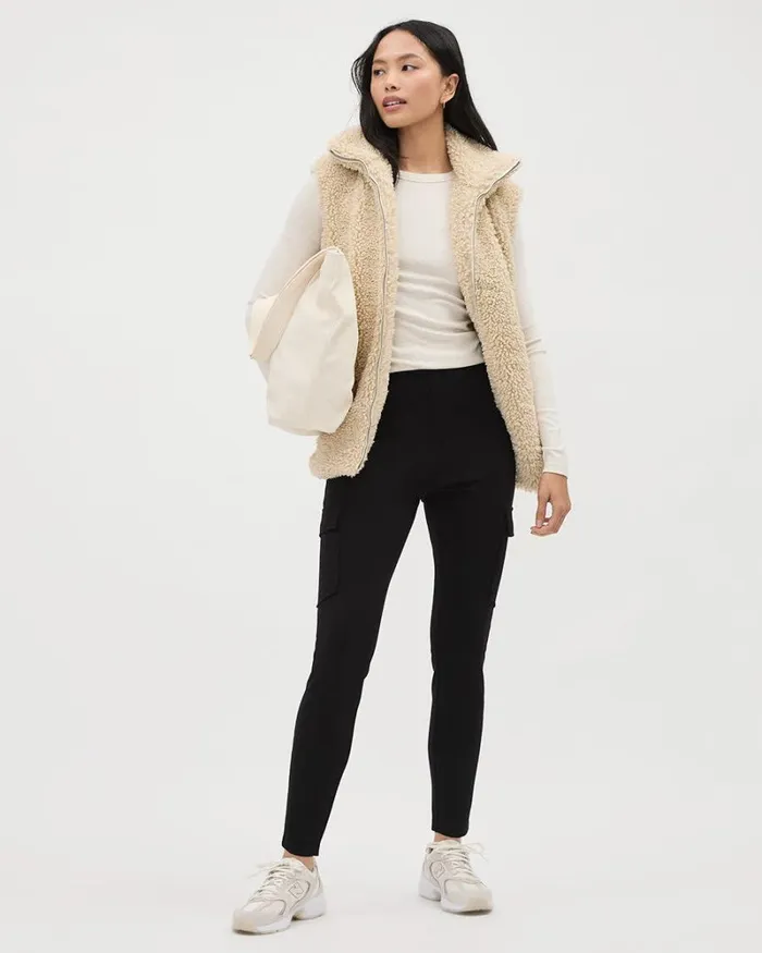RWandCO Leggings Black Legging Pant With Cargo Pockets Black 8211 Women