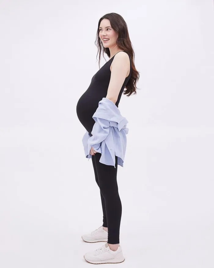 RWandCO Loungewear and Sleepwear Soft Touch Long Bodycon Jumpsuit 8211 Thyme Maternity Black 8211 Women RWandCO Loungewear and Sleepwear Soft Touch Long Bodycon Jumpsuit 8211 Thyme Maternity Black 8211 Women