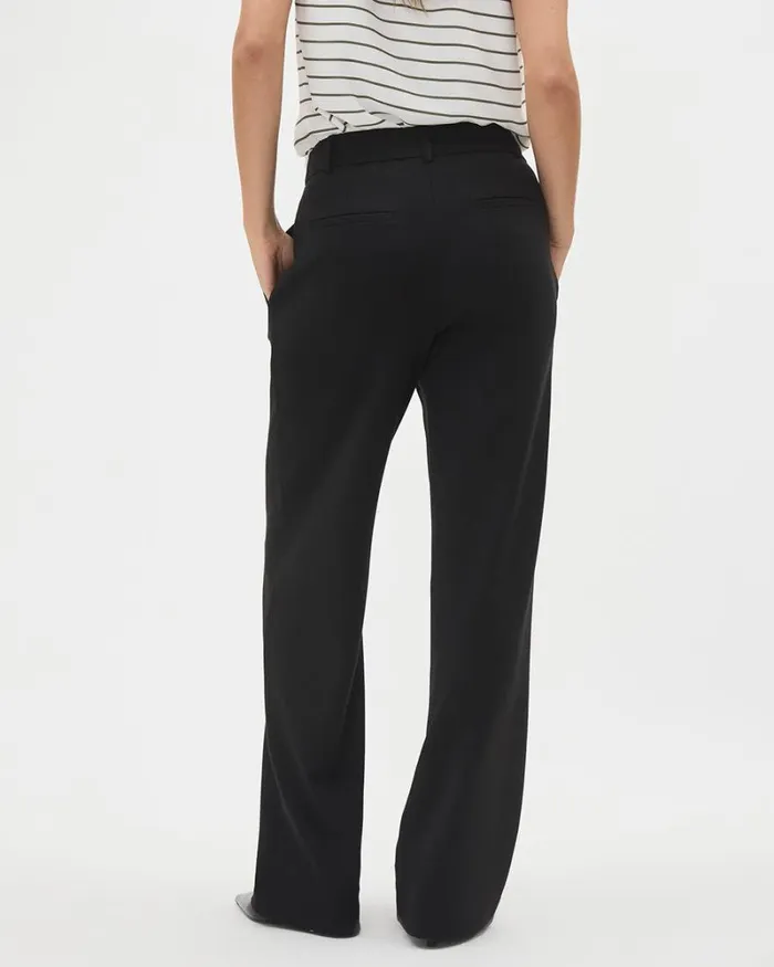 RWandCO Pants Black Luxe Knit HighRise LongWideLeg Pant Black 8211 Women RWandCO Pants Black Luxe Knit HighRise LongWideLeg Pant Black 8211 Women