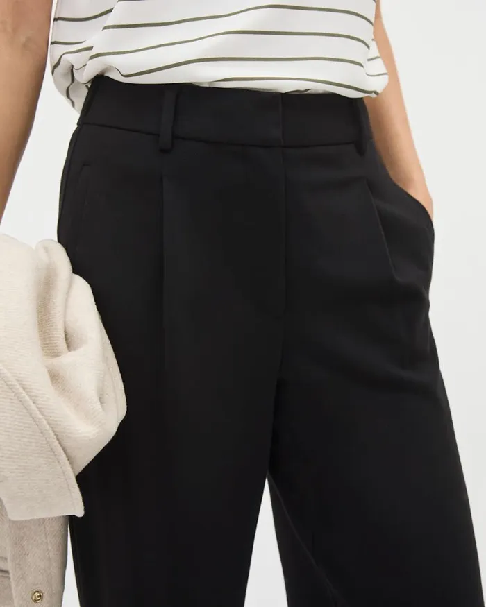RWandCO Pants Black Luxe Knit HighRise LongWideLeg Pant Black 8211 Women RWandCO Pants Black Luxe Knit HighRise LongWideLeg Pant Black 8211 Women