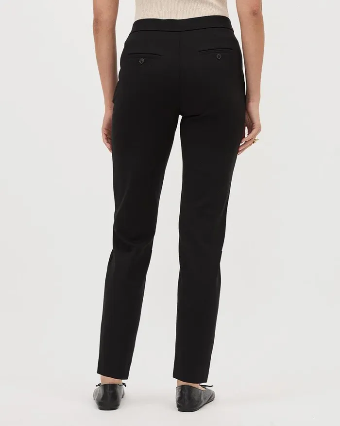 RWandCO Pants Black Luxe Knit MidRise TaperedLeg Pant Black 8211 Women