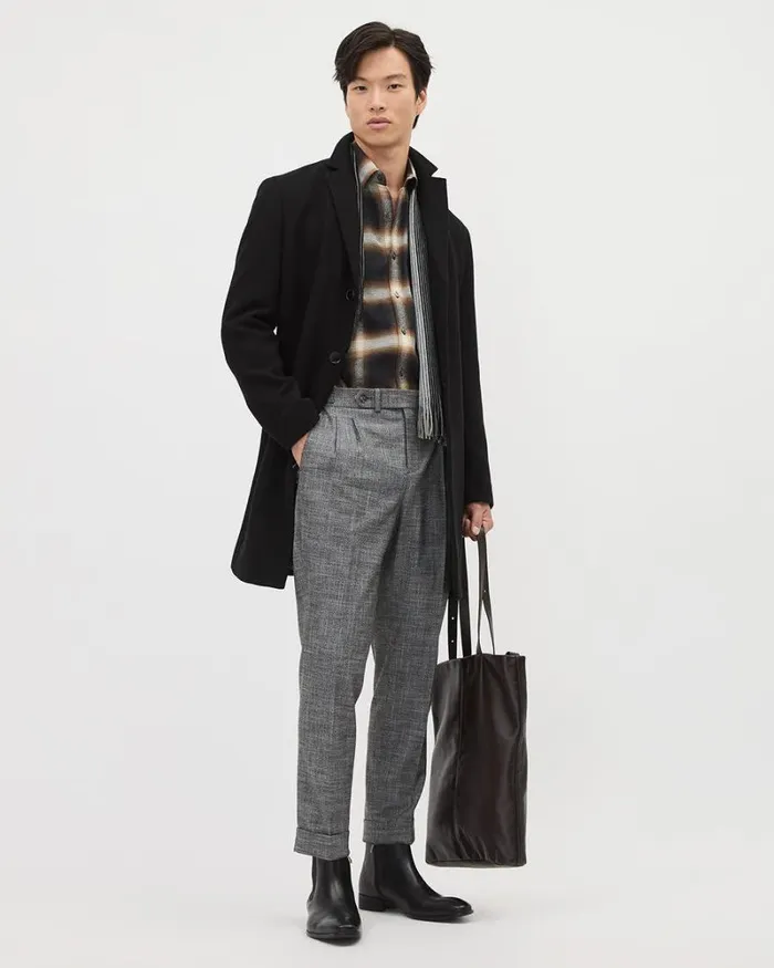 RWandCO Pants Brushed TaperedLeg Pleated Pant Med Heather Grey 8211 Men RWandCO Pants Brushed TaperedLeg Pleated Pant Med Heather Grey 8211 Men