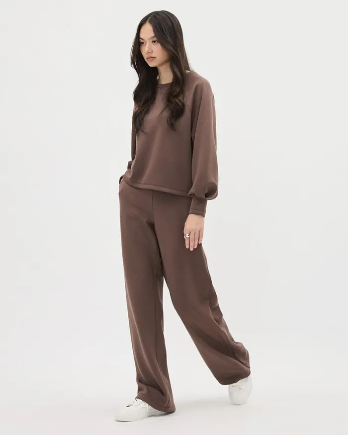 RWandCO Pants MidRise WideLeg Scuba Pant Peppercorn 8211 Women RWandCO Pants MidRise WideLeg Scuba Pant Peppercorn 8211 Women