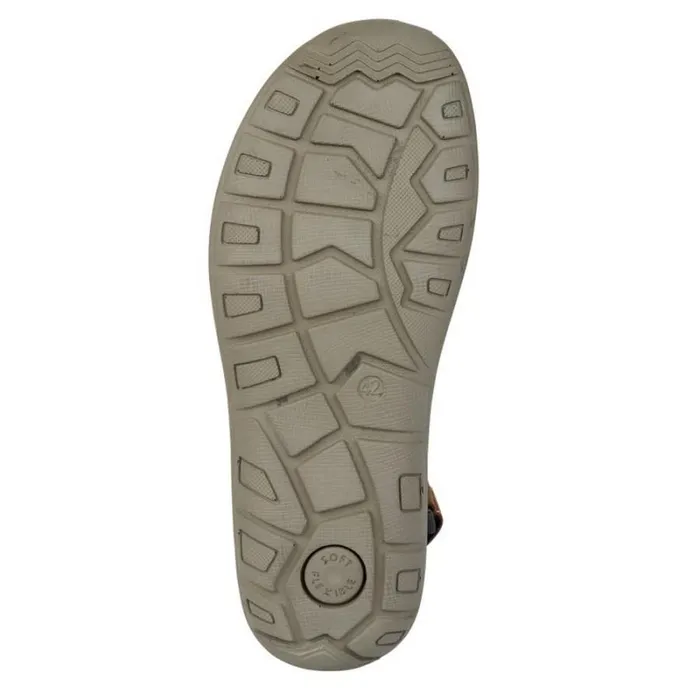 RWandCO Shoes Roamers 8211 Mens Triple Strap Leather Touch Fastening Sports Sandals Dark Brown 8211 Men RWandCO Shoes Roamers 8211 Mens Triple Strap Leather Touch Fastening Sports Sandals Dark Brown 8211 Men