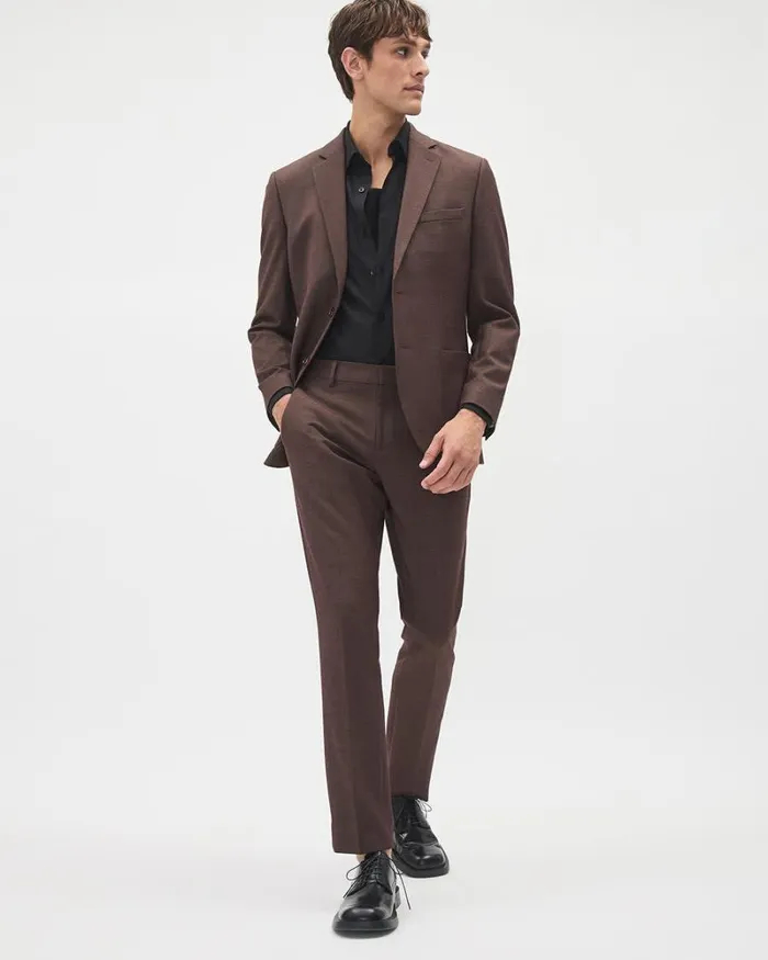 RWandCO Suit Pants SlimFit KnitLike Suit Pant Dark Sumac 8211 Men