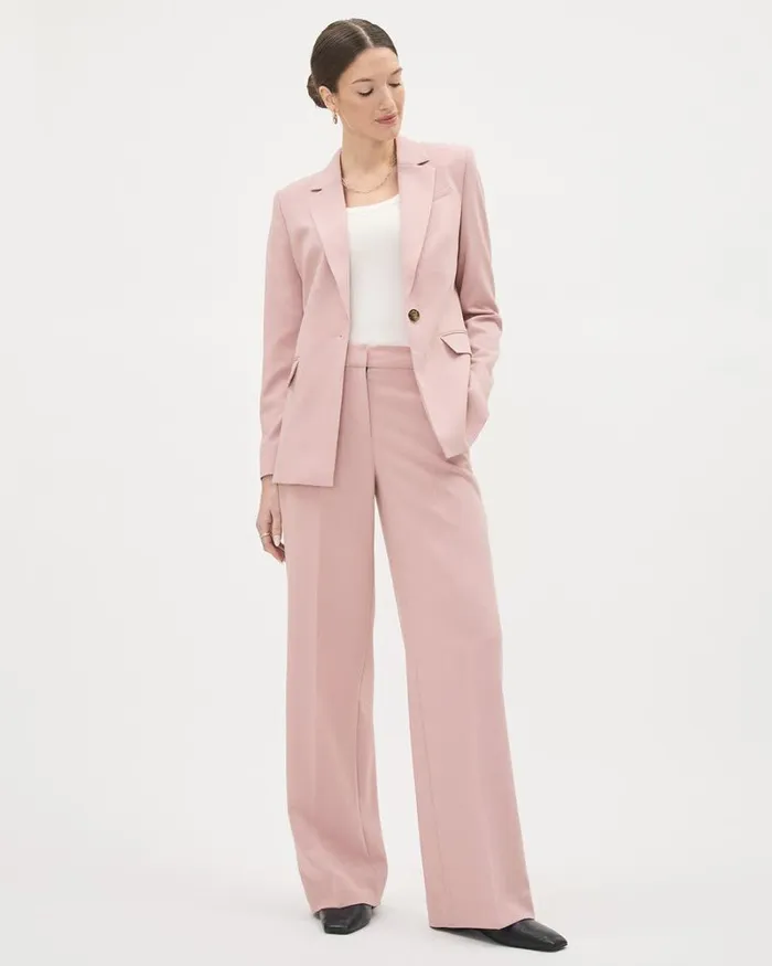 RWandCO Suits Pink WideLeg HighRise Pant Pink Blush 8211 Women