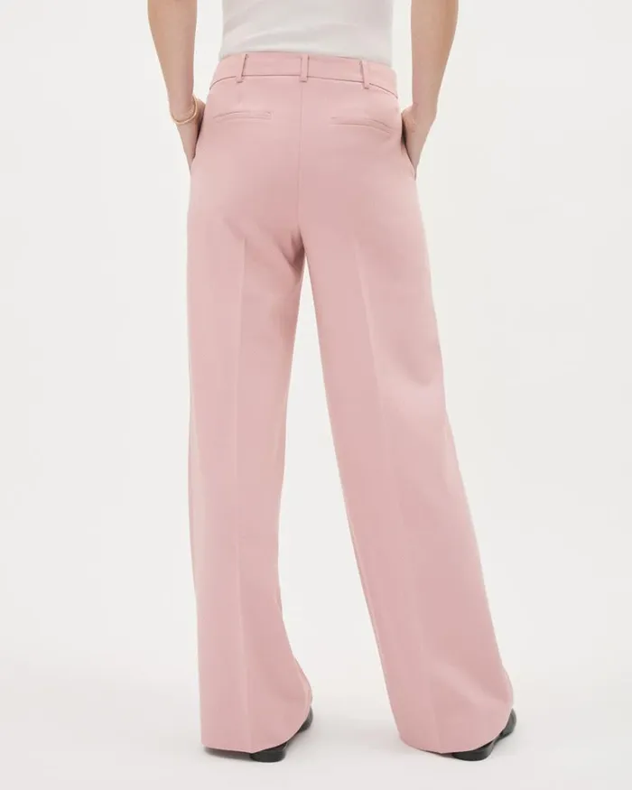 RWandCO Suits Pink WideLeg HighRise Pant Pink Blush 8211 Women RWandCO Suits Pink WideLeg HighRise Pant Pink Blush 8211 Women