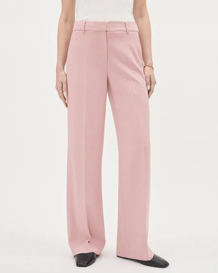 RWandCO Suits Pink WideLeg HighRise Pant Pink Blush 8211 Women RWandCO Suits Pink WideLeg HighRise Pant Pink Blush 8211 Women