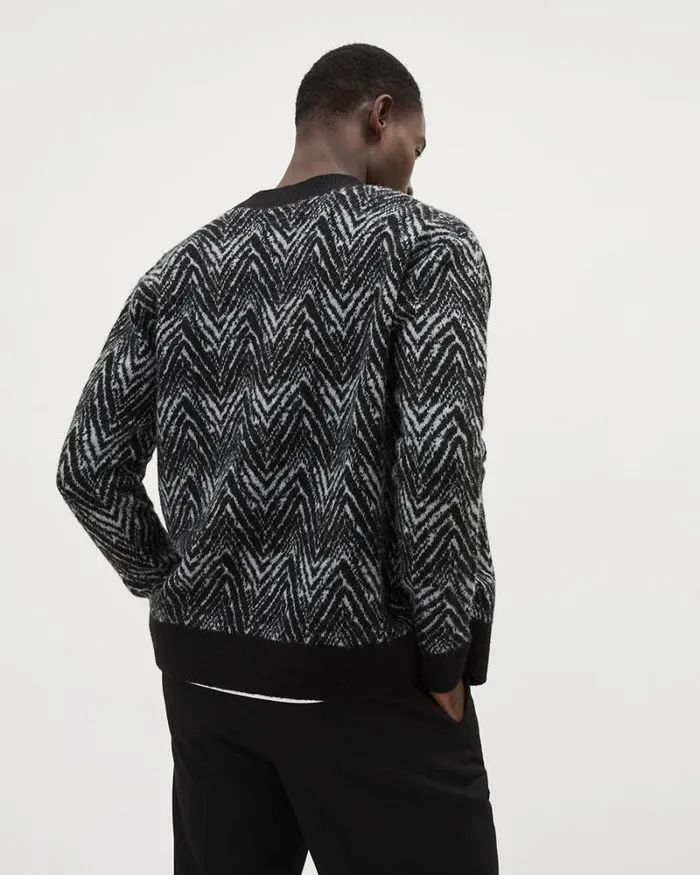RWandCO Sweaters and Cardigans Herringbone City Cardigan Black 8211 Men RWandCO Sweaters and Cardigans Herringbone City Cardigan Black 8211 Men