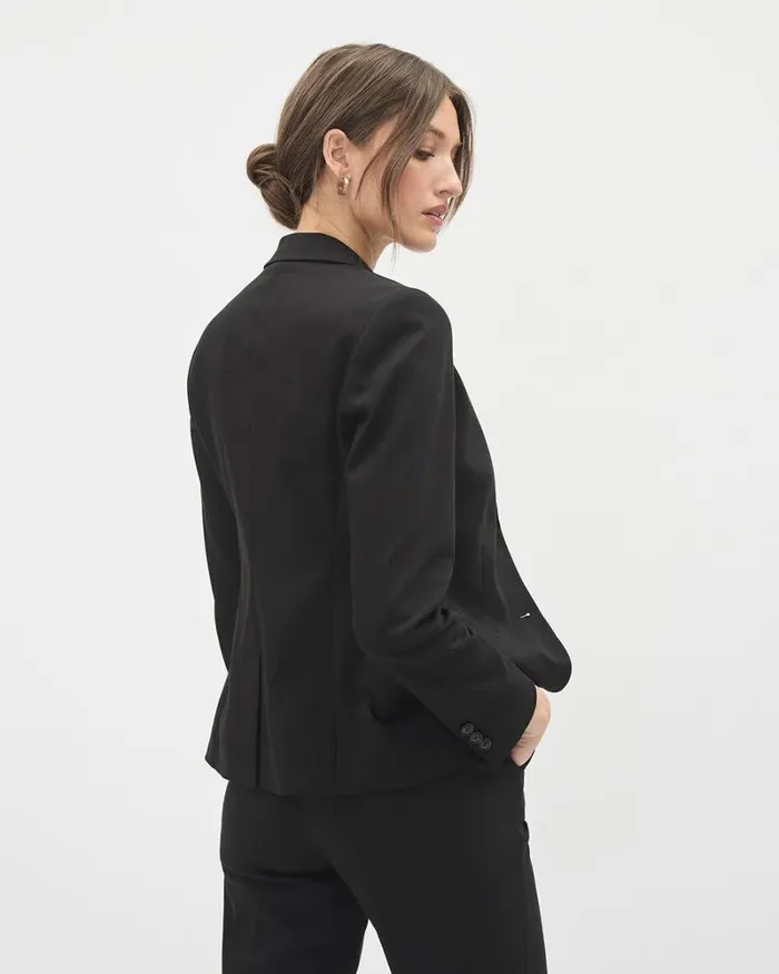 RWandCO The Limitless Suit Limitless Black TwoButton Short Fitted Blazer Black 8211 Women RWandCO The Limitless Suit Limitless Black TwoButton Short Fitted Blazer Black 8211 Women