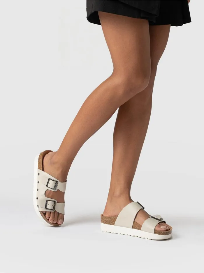 Saint And Sofia All Sandals Women Sutton Slide 8211 Cream Studded Cream Studded
