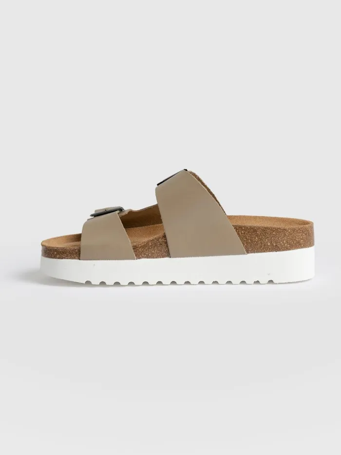 Saint And Sofia All Sandals Women Sutton Slide 8211 Taupe Taupe