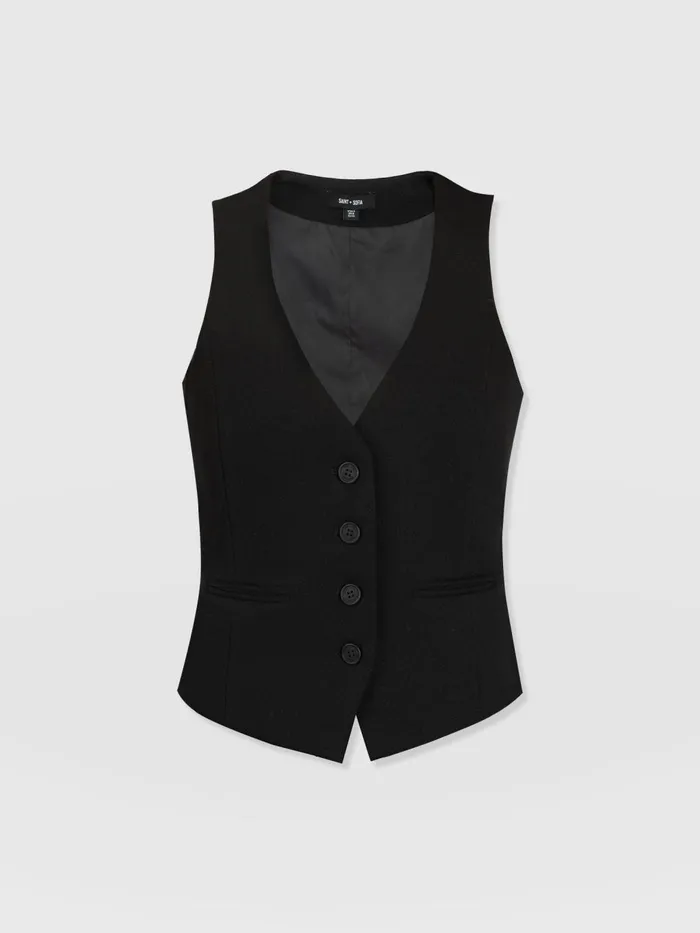 Saint And Sofia Blazers Women Astrid Vest 8211 Black Black