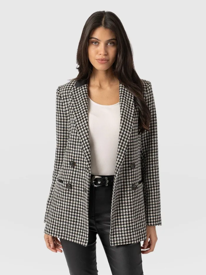 Saint And Sofia Blazers Women Cambridge Blazer 8211 Houndstooth Houndstooth