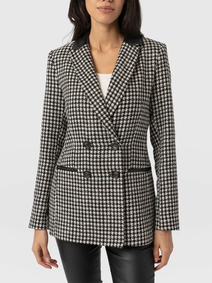 Saint And Sofia Blazers Women Cambridge Blazer 8211 Houndstooth Houndstooth