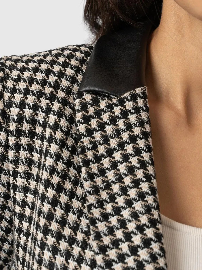 Saint And Sofia Blazers Women Cambridge Blazer 8211 Houndstooth Houndstooth